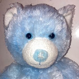 Build a Bear 12” Tall Light Blue with Shiny Accents “Snowflake” Plush Bear Softy